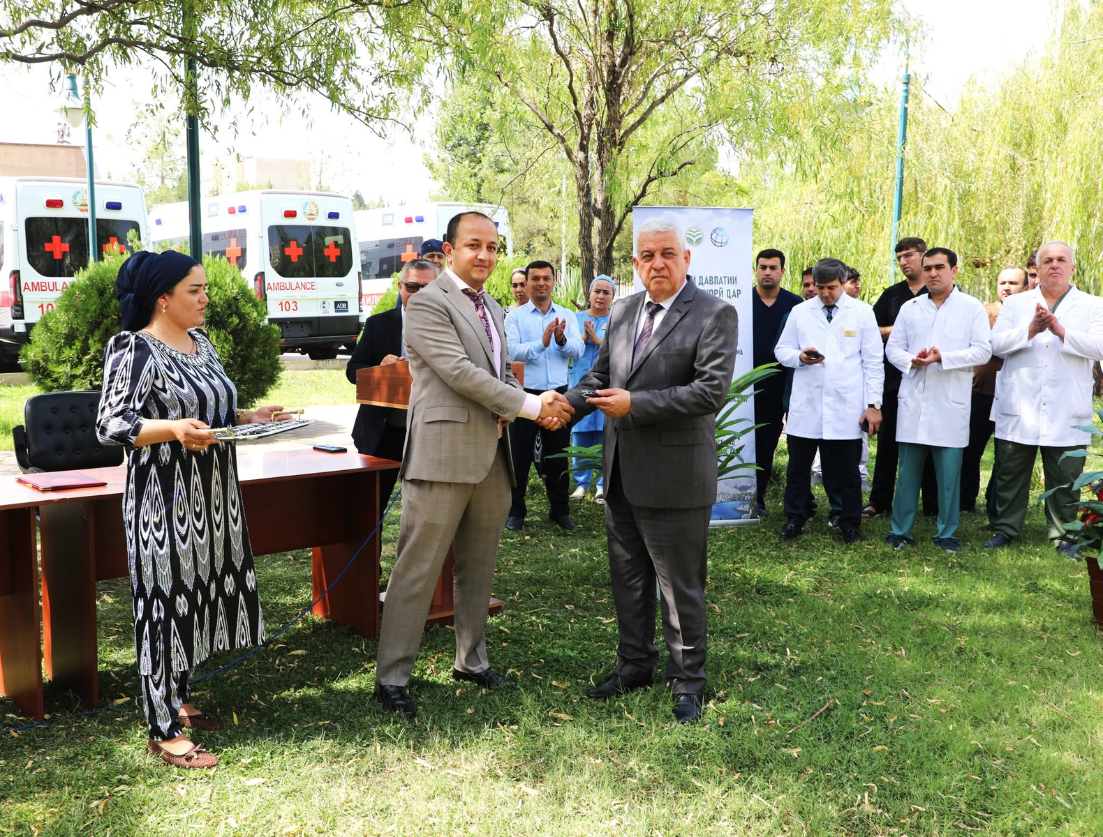 Official Handover Ceremony of 22 Vehicles to the Ministry of Health and Social Protection of the Population of the Republic of Tajikistan under the "One Health" Project